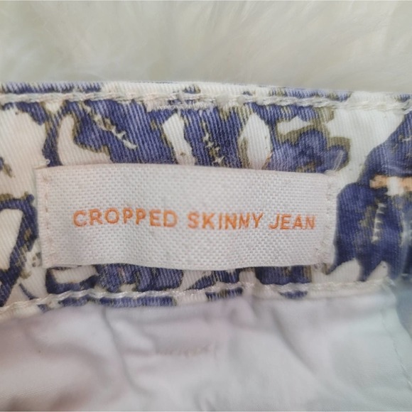 TORY BURCH IZZY PRINTED CROPPED SKINNY JEANS WOMEN'S SIZE 26 - Picture 7 of 12
